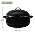 thumbnail image 3 of Granite Ware 9.5 Qt Heavy Gauge Dutch Oven with Lid, Speckled Black Enamelware, Porcelain-Coated Stainless Steel, Suitable for All Cooktops - Oven-to-Table Cookware - Dishwasher Safe, 3 of 6