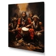 thumbnail image 2 of Designart "Earthy Tribal Drummers in Music" Entertainment Wall Art Living Room, 2 of 5