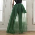 thumbnail image 4 of Purcolt Women's High Low Tulle Tutu Skirts Elastic Waist Layered Mesh Long Tail A-Line Skirt for Wedding Party Prom Cocktail, 4 of 5
