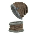 thumbnail image 1 of RXIRUCGD Men's And Winter New Collection With Velvet Hook Hat And Neck Warmth Set( Khaki ), 1 of 4