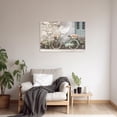 thumbnail image 3 of ZHONGYUTONG Bicycle Canvas Wall Art Farmhouse Bike Picture Teal Bike Blooming Flower Painting for Farm Living Room Decor Framed (12.00" x 18.00"), 3 of 5