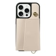 thumbnail image 2 of ELEHOLD Wallet Case for iPhone 16 Pro, PU Leather Flip Case with Crossbody & Wrist Strap,Full Protection Case with Card Slots & Kickstand,Beige, 2 of 7