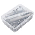 thumbnail image 4 of 100 juegos de ojales de 0,3 pulgadas con perforadora, caja de almacenamiento de herramientas para ropa, lienzo artesanal, gris, 4 of 5