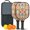 Pioneer Flower Floral, variant on Pickleball Paddles Set,Pioneer Flower Floral Print Pattern Fiberglass Surface Pickleball Racket Set with 2 Indoor Outdoor Pickleball Balls and Pickleball Bag,Pickle-ball Equipment