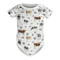thumbnail image 5 of Watercolor Cows Boho Floral Baby Bodysuit Boy Girl Outfit Gifts Highland Cow Wildflowers Leaves Newborn Infant Onesie Bodysuit, 5 of 7
