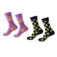 thumbnail image 4 of Guardurnaity Calcetines de frutas suaves y duraderos para hombres y mujeres a la moda. Calcetines de frutas divertidos para hombres y mujeres a la Medias limón azul marino Limón tibetano, 4 of 5
