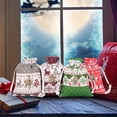 thumbnail image 4 of SUNSIOM Christmas Candy Bag Set Hanging Drawstring Gift Bags Treat Bags with Rope and Tag/Stickers, 4 of 9