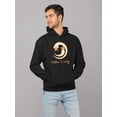 thumbnail image 2 of Make a Wish - Crescent Moon and Star Graphic Men's Hoodie, 2 of 4