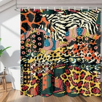 Colourful Abstract Art Shower Curtain Fabric Shower Curtain Set with 12 Hooks Waterproof 72 * 72 Inches for Bathroom Beach Caravan Hotel