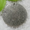 thumbnail image 2 of K-KED 32 pcs tibet silver flower round charms pendant 40x40mm B1563, 2 of 3