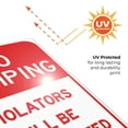 thumbnail image 6 of No Dumping Violators Prosecuted Sign, 24x36 Corrugated Plastic, 6 of 7