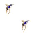 thumbnail image 2 of pitrice 1/2/3/5 Feu-Oiseau Broche Poitrine Pendentif Mode Bijoux Rouille Multicolore Dame Accessoires Léger Mariée Mariage Pendentifs Bleu 2PCS, 2 of 6