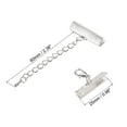 thumbnail image 2 of 10Set Ribbon Crimp Clamp Ends Lobster Claw Clasps & Chain 25mm Silver Tone for DIY, 2 of 6