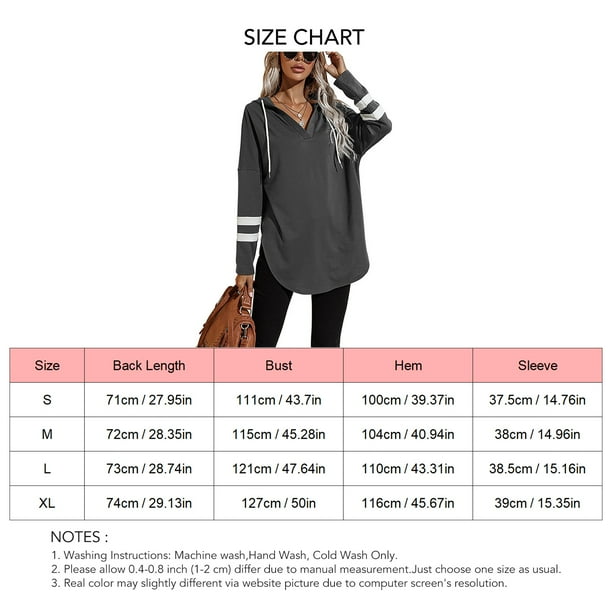 Camisas con capucha de manga larga para mujer Blusa con cuello en V y cordon largo Sudaderas con capucha para mujer Camisa de manga larga Diseno de proxima generacion Walmart en linea