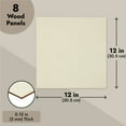 thumbnail image 4 of Bright Creations Thin Plywood Boards - Wood Panels for Painting & Engraving - Unfinished Birch Craft Wood Boards for DIY & Sign Projects - 12 x 12 in, 3 mm, Pack of 8, 4 of 10