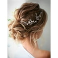 thumbnail image 4 of Novia Boda Crystal Hair Vine Plata Rhinestone Hair Piece Nupcial Accesorios para el cabello para mujeres y niñas Hv113 (Plata) Namotu CZMR-XM43, 4 of 7