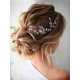 thumbnail image 4 of Tocados de novia de cristal para bodas, accesorios para el cabello de novia para mujeres y niñas (plata), 4 of 7
