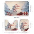 thumbnail image 3 of Christmas Trees, Snowmen Shower Curtain Home Decor, Polyester Cotton Fabric Waterproof Modern Bath Curtain with 12 Hooks 72x72 Inch, 3 of 8
