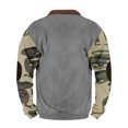 thumbnail image 4 of Men's Fall Winter Polo Half Zip Sweatshirt, Light Printed Camouflage Pullover for Casual Style, Daily Errands and Seasonal Layering,Fluorescent Green,L, 4 of 4