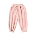 thumbnail image 3 of LIaqionyy Girls Fleece Pants Fuzzy Elastic Waist Baggy Sweatpants Soft Wide Leg Casual Loungewear with Pockets, 3 of 8