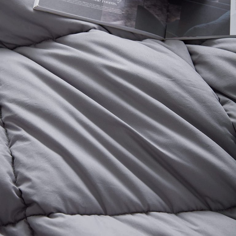 Neutral Dark Gray Extra Large and Extra Thick Coma Inducer Comforter