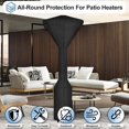thumbnail image 4 of Housses Imperméables pour Chauffage de Patio Extérieur avec Fermeture Éclair et Sac de Rangement, Housse de Chauffage Robuste au Propane Antipoussière, Résistante aux UV et Coupe-Vent pour Chauffage sur Pied, 1 Paquet-95hx34dx19b Pouces Noir, 4 of 7
