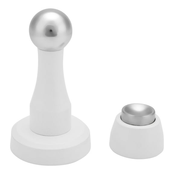 VIFERR Butée De Porte Magnétique, Support De Porte en Acier Inoxydable Fixé Au Sol, Butée De Porte Magnétique Au Sol, Accessoires De Loquet De Porte en Métal Robuste(Blanc)