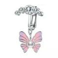 thumbnail image 6 of HOOUN 1pc Stainless Steel Butterfly Navel Clip CZ Belly Button Rings Body Jewelry-1, 6 of 9