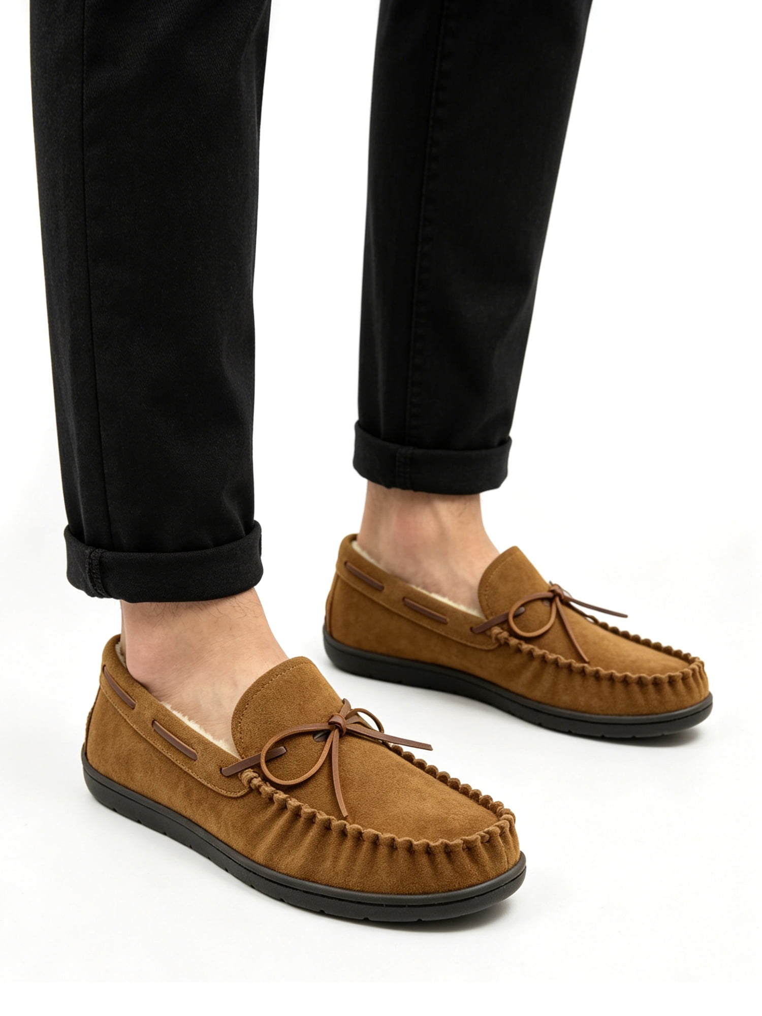 George Men`s Trapper Moccasin Slippers