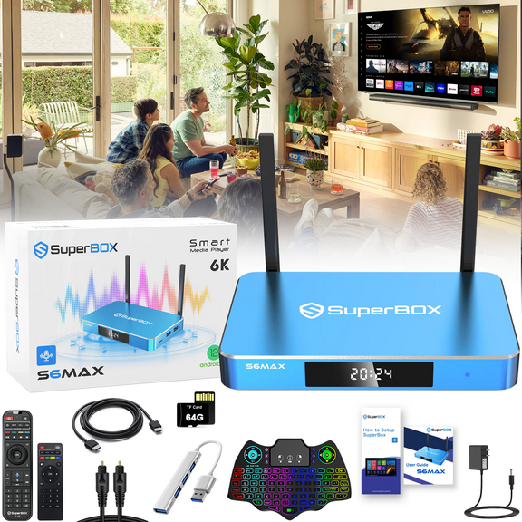 2026 SuperBox S6 Max, 4 64GB with Super Box Bundle