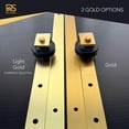 thumbnail image 5 of Rio Salto Gold Barn Door Hardware Kit Sliding Hardware Modern Barn Interior Gold Brushed Brass Panel Hardware - 5ft - Hardware ONLY Hardware Kit, 5 Feet - Single Door, 5 of 8