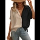 thumbnail image 2 of Blusas Casuales Clásicas de Corta para Mujer, Estilo Hawaiano, para Vacaciones en la Playa, Color Negro Albaricoque XL, 2 of 6