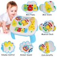 thumbnail image 4 of Musical Learning Table TeqHome Toddler Toys Early Education Activity Center Baby Toys for 1 2 3 Year Old Boys Girls Kids Toddler Birthday Gifts White S, 4 of 11
