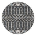 thumbnail image 3 of Unique Loom Eco Trellis Collection Area Rug - Native (7' Round Charcoal Gray/Light Blue), 3 of 12