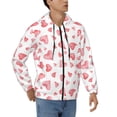 thumbnail image 4 of Zip Up Hoodies for Men - Pink Hearts Long Sleeve Comfrt Men'S Fashion Hoodies & Sweatshirts, Jackets for Men Hoodies Pullover Clothing Clothes with Pouch, 4 of 5