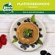 thumbnail image 3 of 125 Platos Desechables, 100% Compostable  Ecológico 22.5 cm/ 9 x 9 Pulgadas Berry Green PLR9N, 3 of 5
