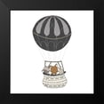 thumbnail image 2 of Sweet Melody Designs 20x20 Black Modern Framed Museum Art Print Titled - _Woodland Hot Air Balloon 1, 2 of 5