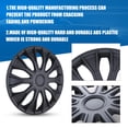 thumbnail image 6 of (4-Pack) Winjet 15 inch Universal Wheel Covers Snap on Hubcaps Full Hub Caps Fit R15 Tire & Steel Rim - Black Matte, 6 of 12