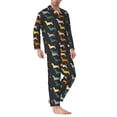 thumbnail image 2 of KLL Plaid Dachshund Sleepwear Mens Flannel Pajamas,Long Cotton Pj Set, 2 of 7