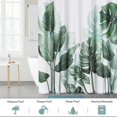 thumbnail image 4 of Bathroom Shower Curtains - Fragrance Free Tropical Plants on White Background Curtains for Bathroom Showers and Tubs, 78.7 x 71 Inches Long, Includes, 4 of 5