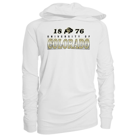 Youth Garb White Colorado Buffaloes Marley Long Sleeve Raglan Hoodie Sunshirt