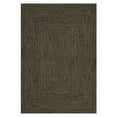 thumbnail image 2 of GlowSol 10' x 13' Area Rug Modern Braided Print Rugs for Living Room Bedroom Non-Slip Low Pile Accent Rug Washable Floor Cover, Black Brown, 2 of 8