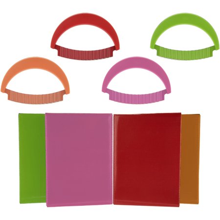 Crinkle Knife - Kuhn Rikon Crinkle Knife Mezzaluna Set Of 4, Bright
