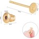 thumbnail image 2 of 50 juegos de pendientes planos chapados en oro de 18 quilates con tuercas para crear tus propias joyas., 2 of 6