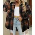 thumbnail image 3 of Fantaslook Flannel Shirts for Women Casual Plaid Shacket Pocketed Jacket Button Down Long Sleeve Shirts Coats, 3 of 6