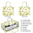 thumbnail image 2 of Large Capacity Tote Bag,Yellow Lemon Fruit Sunflowers White Pattern Handbag Fashion Luxury Tote Bag,15.7"x13"x 5.1" Inches,Laptop Compatible, 2 of 6