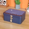 thumbnail image 3 of vnanda Retro-themed Storage Box with Lock Key 1 Set Tin Box with Lock Key Vintage Style Jewelry Storage Case for Home, 3 of 8
