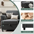thumbnail image 2 of Sobaniilo 79" Convertible Sectional Sofa Couch, 3 Seat L Shaped Sofa with Removable Pillows Linen Fabric Small Couch Mid Century for Living Room, Apartment and Office (Gray), 2 of 8