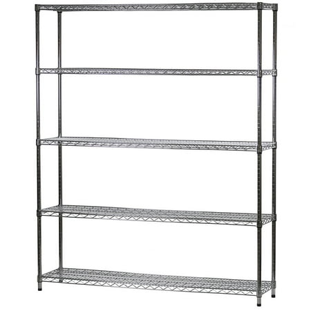 

Chrome Wire Shelving with 5 Shelves - 14 d x 60 w x 64 h (SC146064-5)