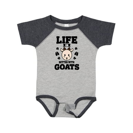 

Inktastic Life is Better with Goats Gift Baby Boy or Baby Girl Bodysuit